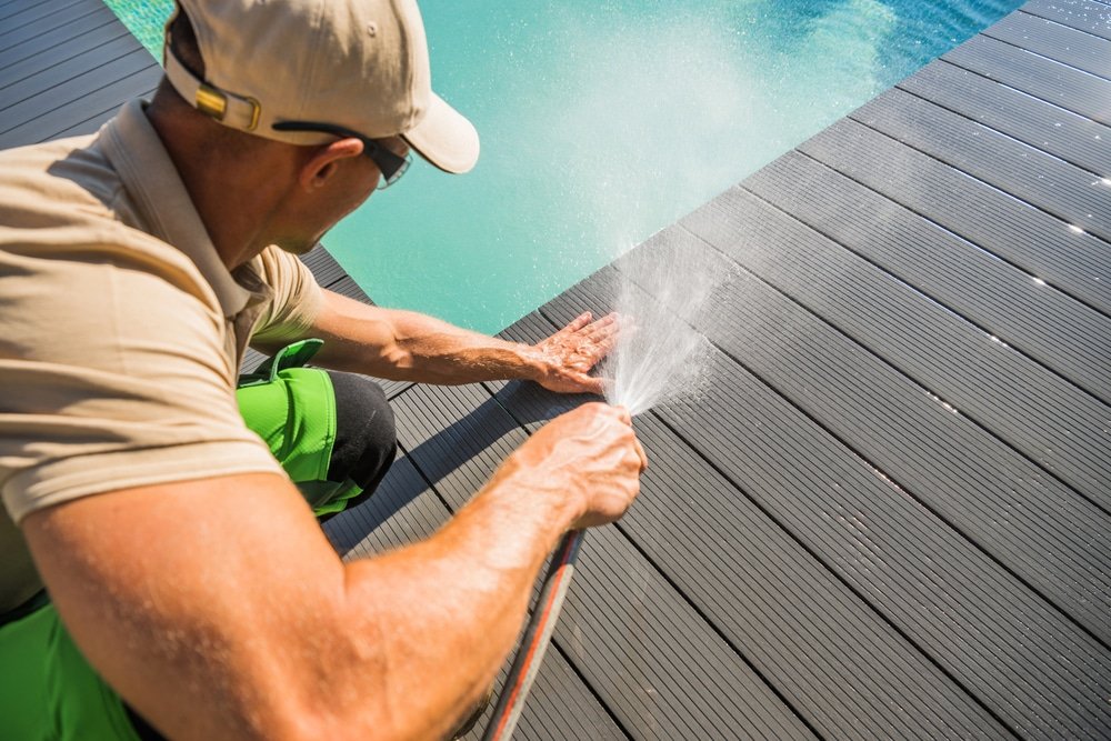 how to clean pool tiles with a pressure washer