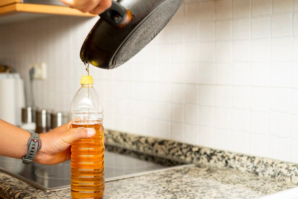 how to get rid of deep fat fryer oil