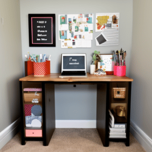 A well-organized desk