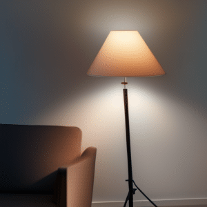 An old floor lamp