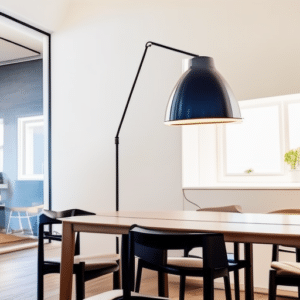 Floor lamp in the dining room
