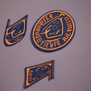 Iron-on patches in different shapes