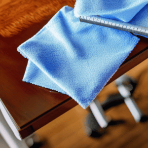 Microfibre cloth on the desk