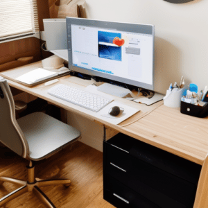 Newly-cleaned desk