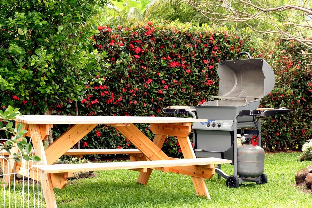 can bbq gas bottles be left in the sun