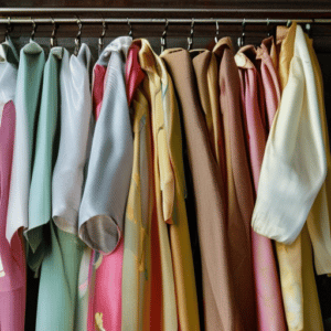 hanged silk clothes