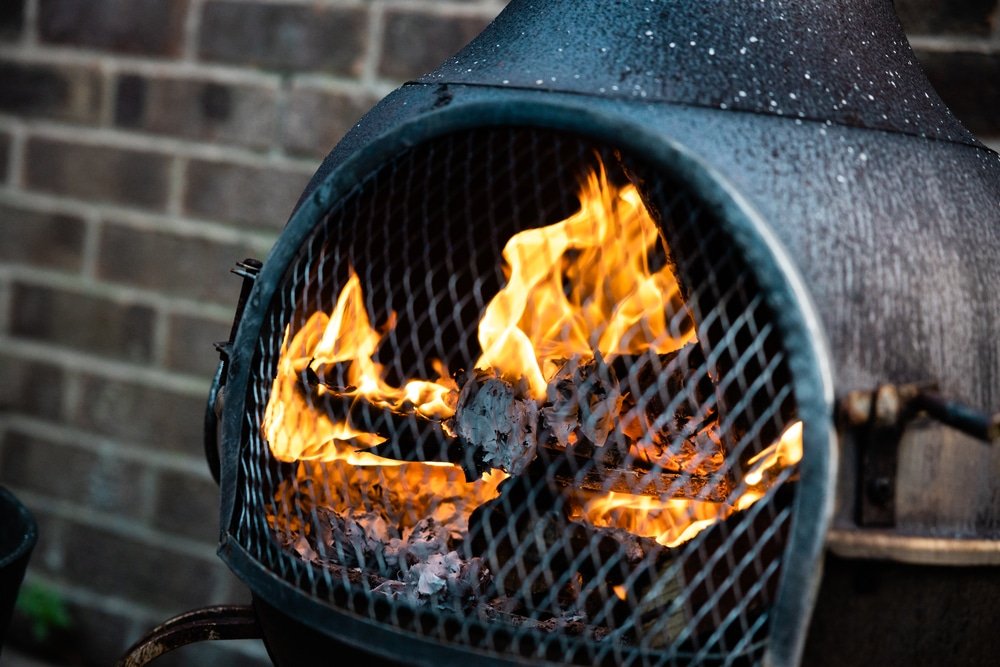 how hot does a chiminea get