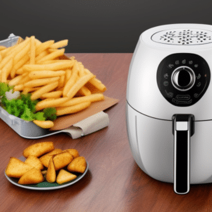 some chips, chickens, and an air fryer