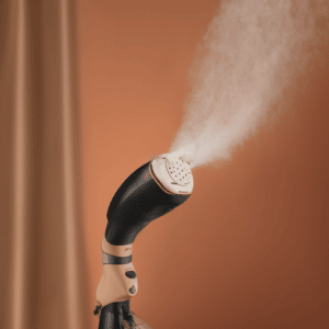 the garment steamer is releasing steam