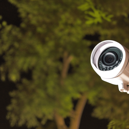 A CCTV camera installed at the garden
