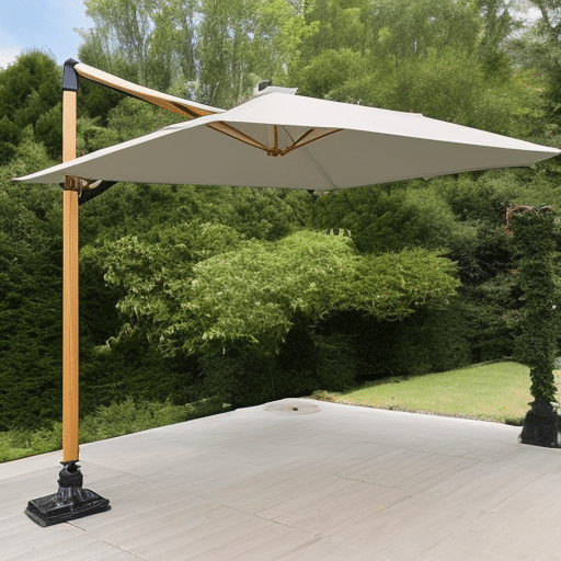 A Cantilever Parasol with sturdy frame