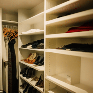 A closet inside the bedroom