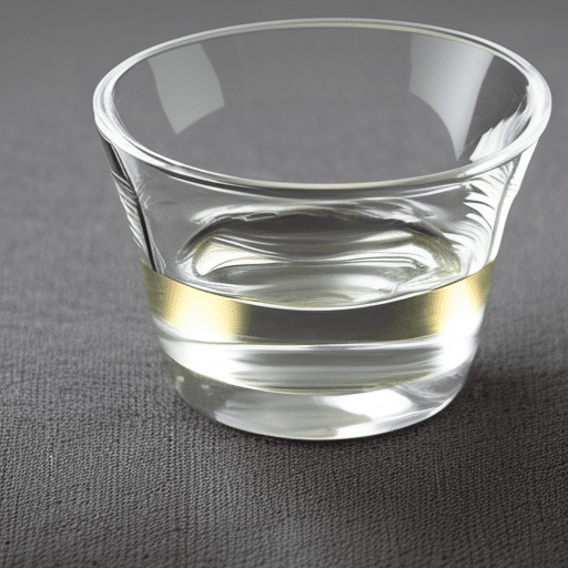 A cup of white vinegar