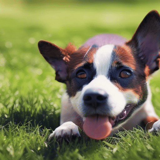 A dog in the garden