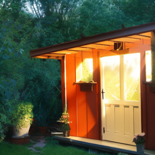 A garden shed with sufficient indoor lighting
