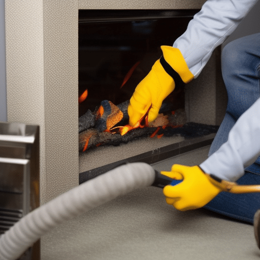 A man preparing to remove the electric fire