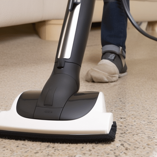 A man using a steam cleaner