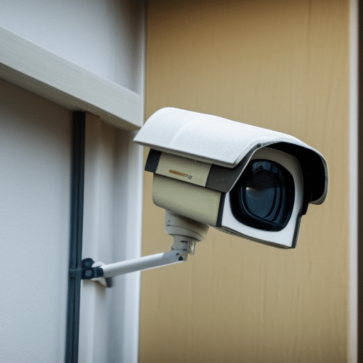 A newly-installed CCTV camera
