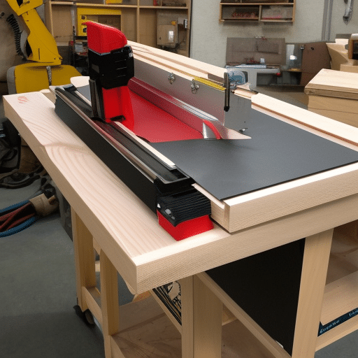 A router table used as a jointer
