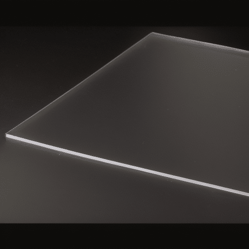 Acrylic sheet in black background