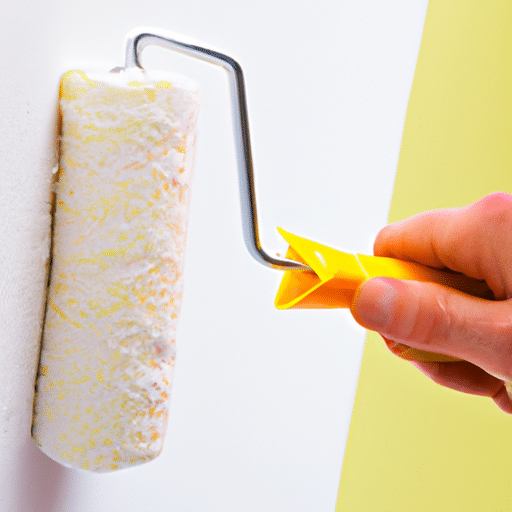 Applying new paint on the wall