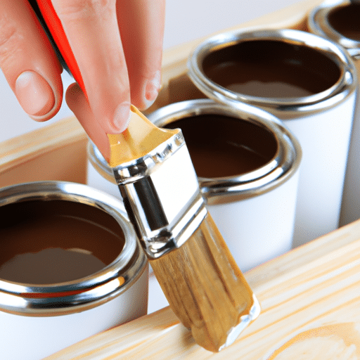 Applying wood preserver on to the wood