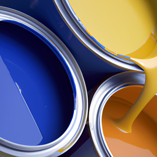 Blue and yellow paint