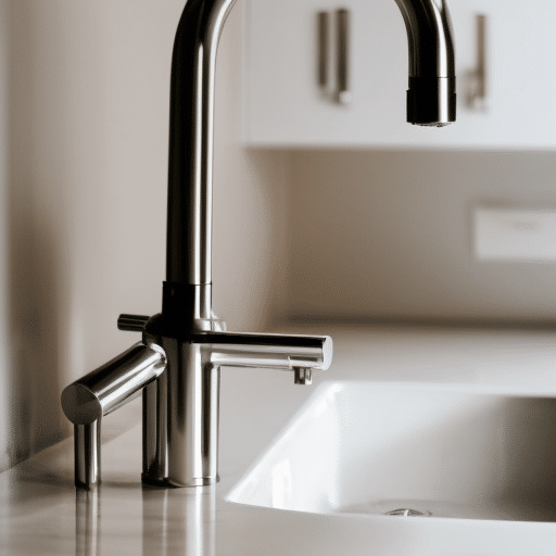 Boiling water tap in the kitchen sink