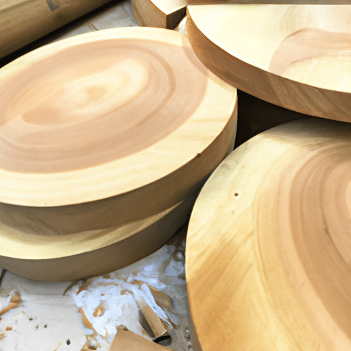Circular pieces of wood