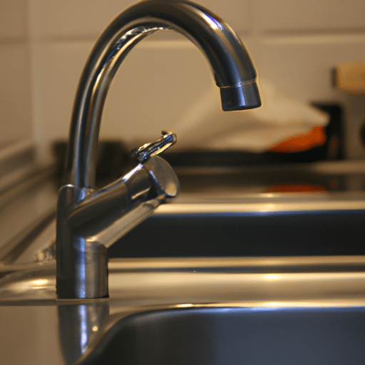 Clean water tap in the kitchen