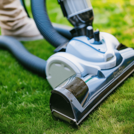Close up look at garden vacuum