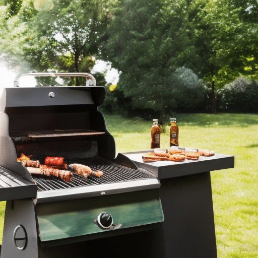 Cooking at the park using a charcoal BBQ