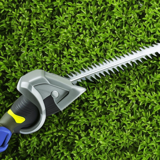 Cutting plants with a hedge trimmer