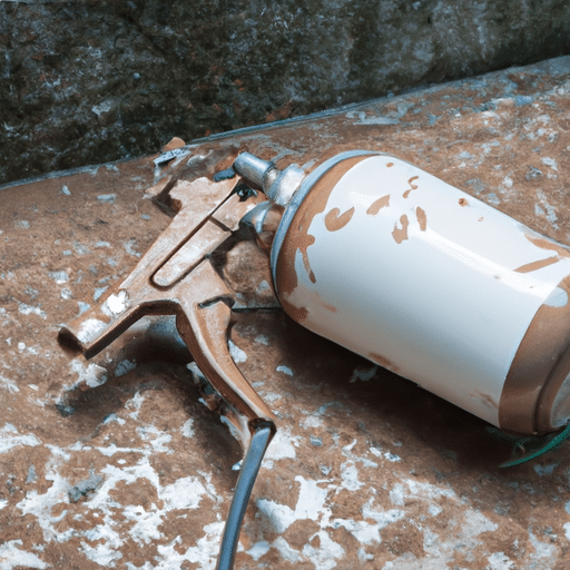 Dirty paint sprayer