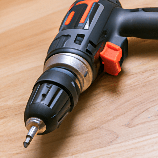 Electric screwdriver on the table
