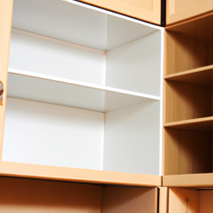 Empty and clean kitchen cabinet