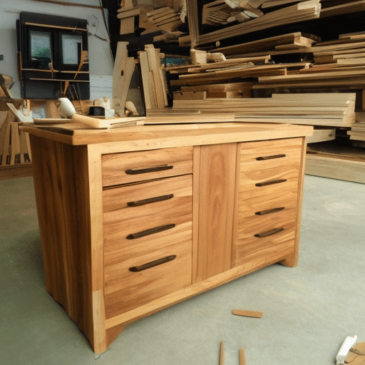 Furniture in a workshop