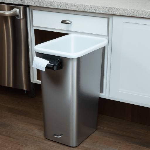 Garbage bin in the kitchen