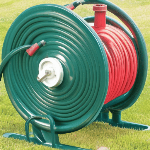 Garden hose in reel