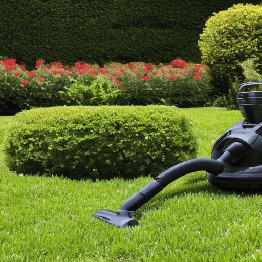 Garden vacuum with newly cleaned filters