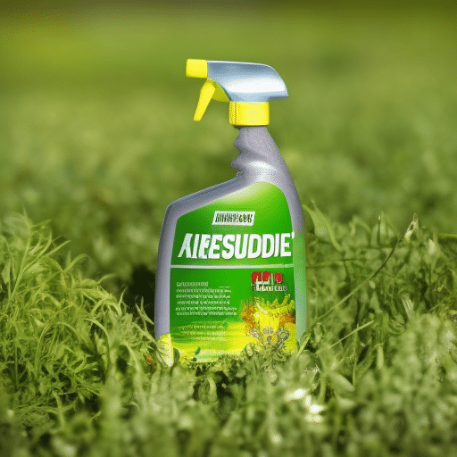 Herbicide container with sprayer