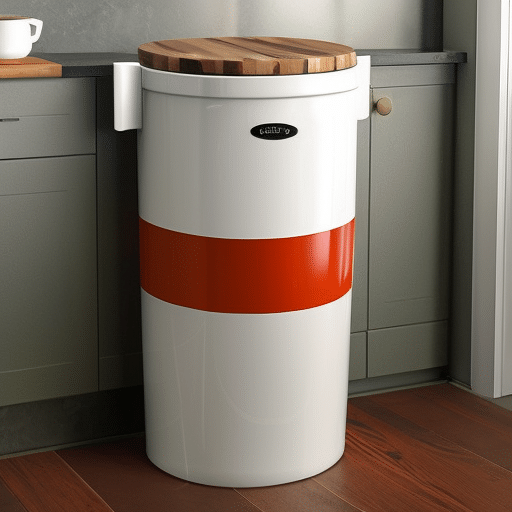 Kitchen bin near the cabinets