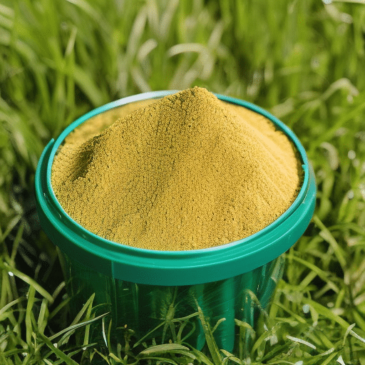 Lawn feeds in a small container