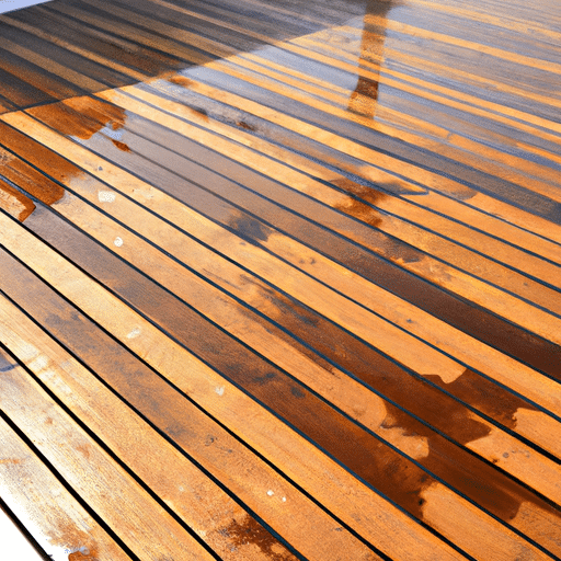 Newly applies decking oil