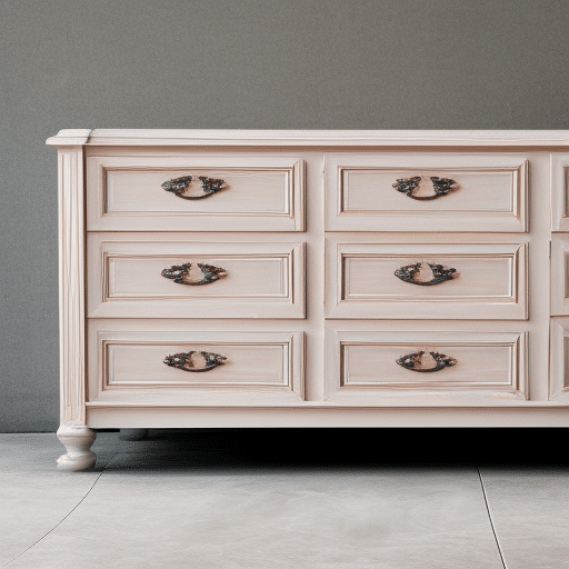 Newly painted wooden cabinet