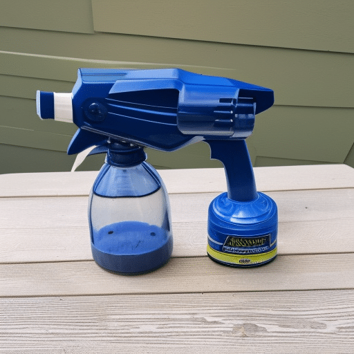 Paint sprayer on the table