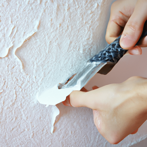 Peeling off the paint from the wall