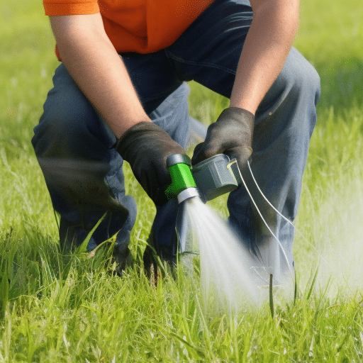 Spraying weed killers