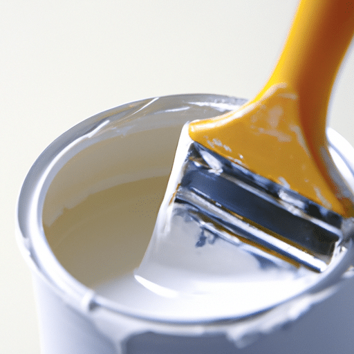 Thin masonry paint with brush