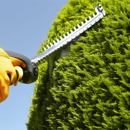 Trimming top parts of a bush
